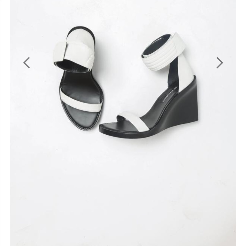 Ann Demeulemeester  white leather wedge sz 7 NWB